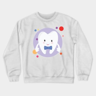 Cute Adorable Gentleman Tooth Kawaii Design Crewneck Sweatshirt